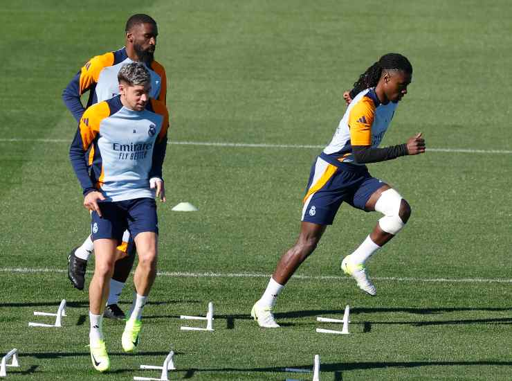 Valverde durante un allenamento